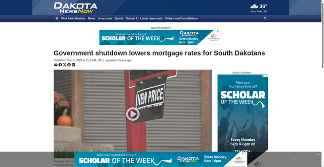 Security scan screenshot of https://www.dakotanewsnow.com/video/2025/11/01/government-shutdown-lowers-mortgage-rates-south-dakotans/