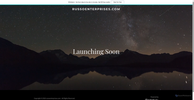 Security scan screenshot of https://russoenterprises.com