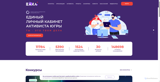 Security scan screenshot of https://elkanko.ru