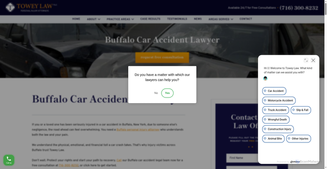 Security scan screenshot of https://www.briantoweylaw.com/buffalo-car-accident-lawyer/