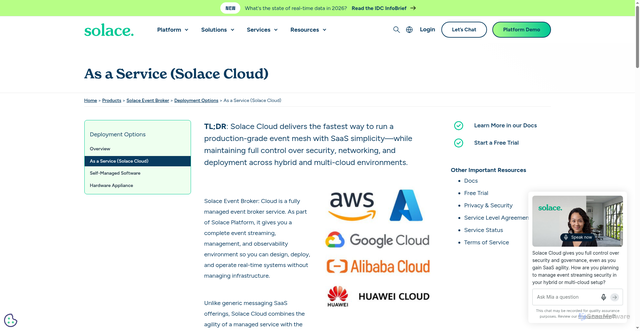 Security scan screenshot of https://solace.cloud