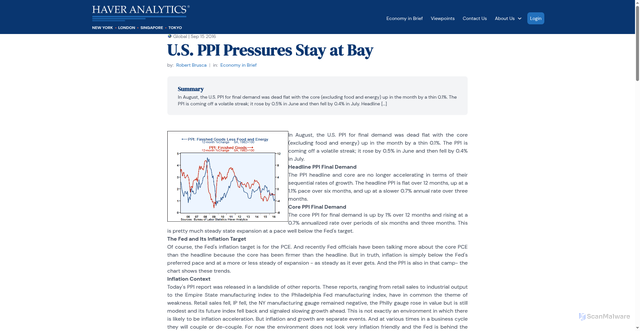 Security scan screenshot of https://www.haver.com/articles/archive-economy-u-s-ppi-pressures-stay-at-bay