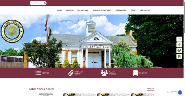 Security scan screenshot of https://woodsburgh.gov/