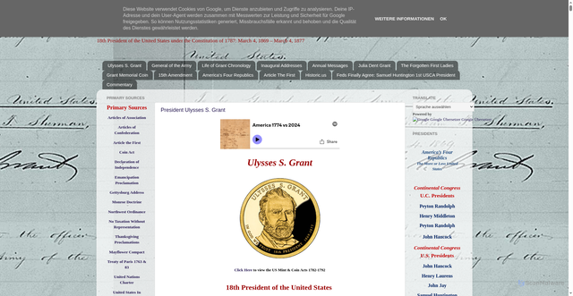 Security scan screenshot of https://www.ulyssessgrant.org/