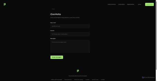 Security scan screenshot of https://pactualisinvest.com/contato.html
