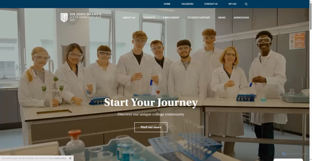 Security scan screenshot of https://www.sjd.ac.uk/