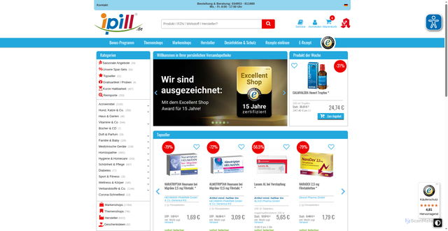 Security scan screenshot of https://ipill.de