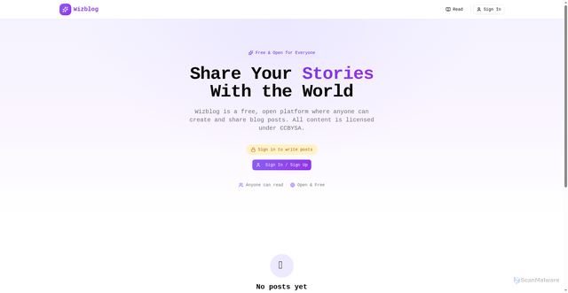 Security scan screenshot of https://wizblog-dlntxxue53.edgeone.app/
