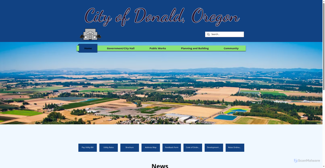 Security scan screenshot of https://www.donaldoregon.gov/