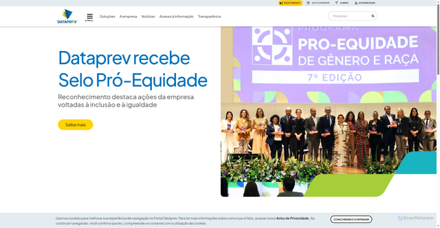 Security scan screenshot of https://portal.dataprev.gov.br