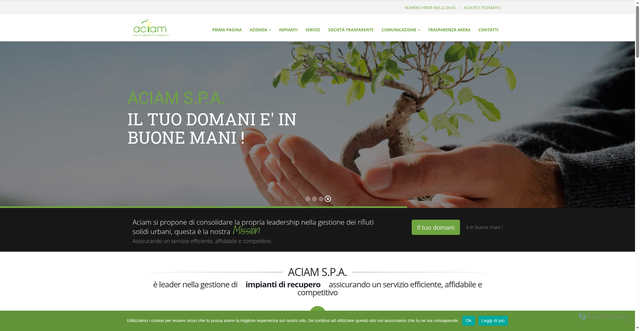 Security scan screenshot of https://www.aciam.it/