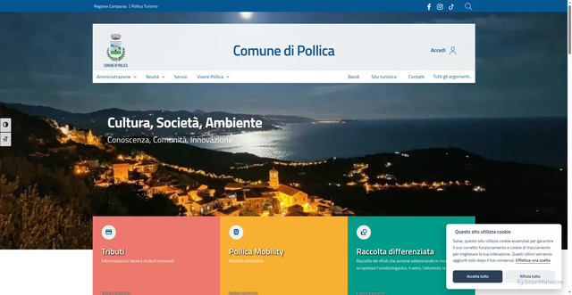 Security scan screenshot of https://www.comune.pollica.sa.it/