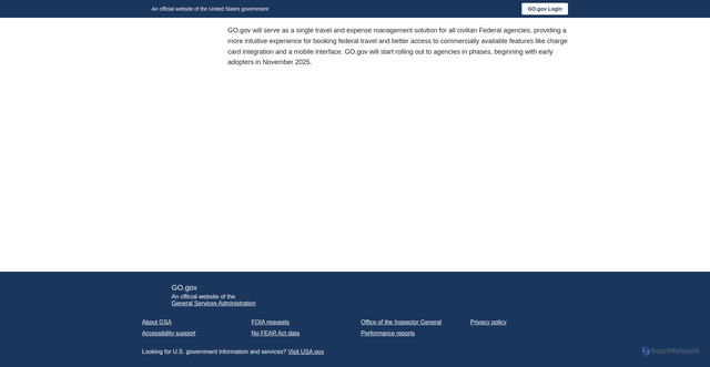 Security scan screenshot of https://go.gov/