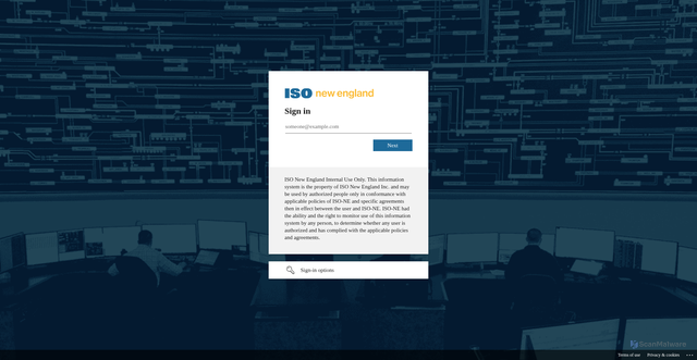 Security scan screenshot of https://isone-my.sharepoint.com