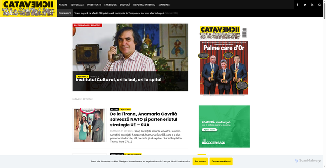 Security scan screenshot of https://catavencii.ro