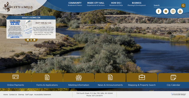 Security scan screenshot of https://www.millswy.gov/