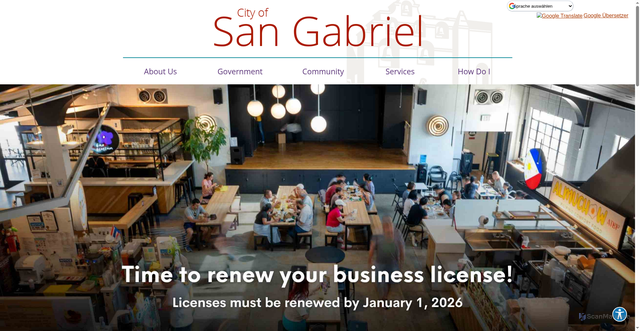 Security scan screenshot of https://sangabrielcity.com/