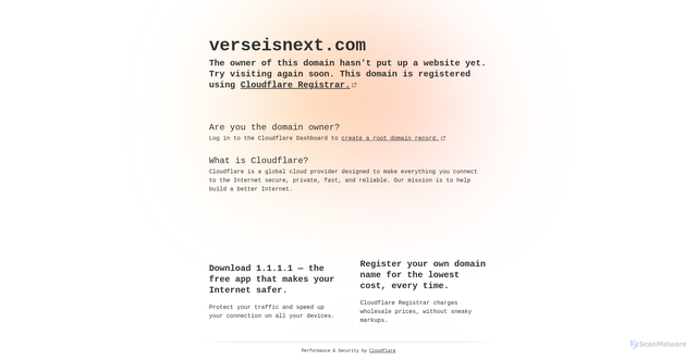 Security scan screenshot of http://verseisnext.com/