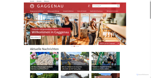 Security scan screenshot of https://gaggenau.de