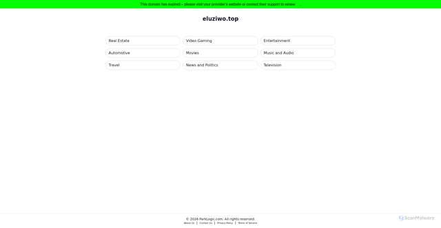 Security scan screenshot of https://eluziwo.top