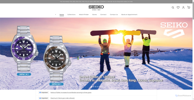 Security scan screenshot of https://seiko-malay.pages.dev/$%7BcollectionThumb%7D
