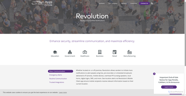Security scan screenshot of https://syn-apps.com
