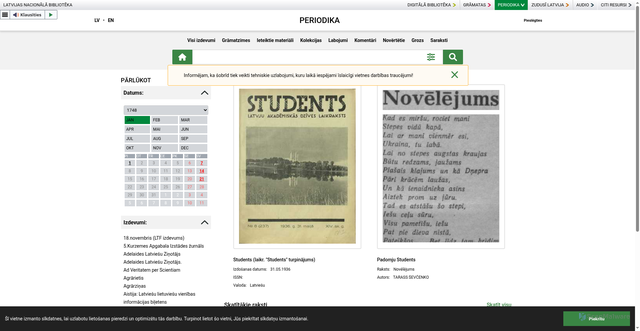 Security scan screenshot of https://periodika.lndb.lv/