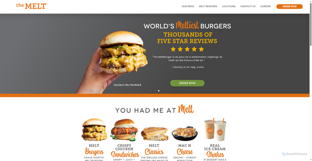 Security scan screenshot of https://www.themelt.com/