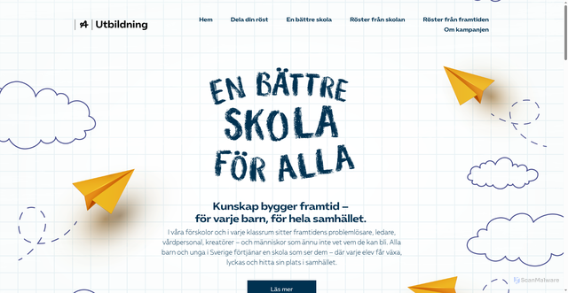 Security scan screenshot of https://enbattreskolaforalla.se