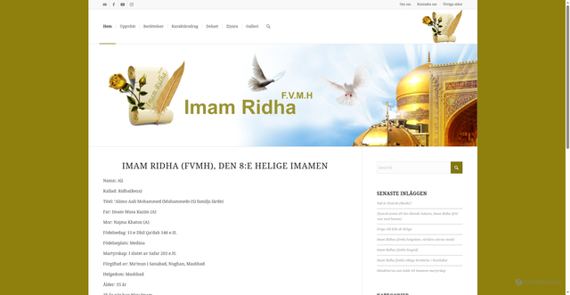 Security scan screenshot of https://imamridha.se