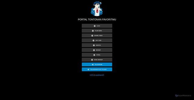 Security scan screenshot of https://lk21-itn-er1gphi13g.edgeone.app/