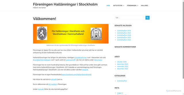 Security scan screenshot of https://hallandistockholm.se