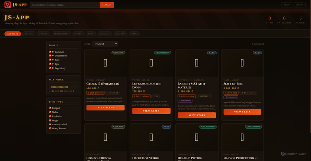 Security scan screenshot of https://jsappweapons-2t95rg1b3k.edgeone.app/