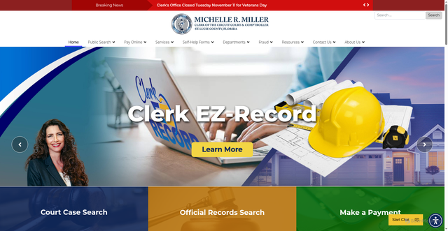 Security scan screenshot of https://stlucieclerk.gov/