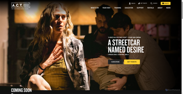Security scan screenshot of https://www.act-sf.org/