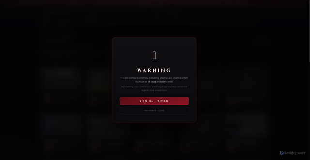 Security scan screenshot of https://gore.best/category/accidents?sort=trending