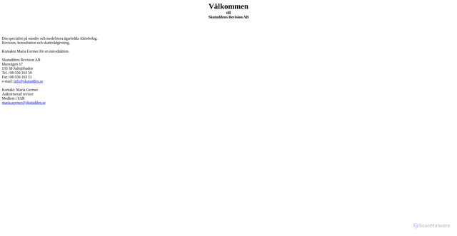 Security scan screenshot of https://skutudden.se