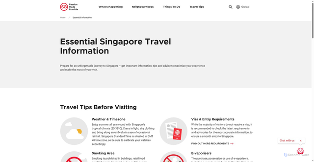 Security scan screenshot of https://www.visitsingapore.com/travel-tips/essential-travel-information/