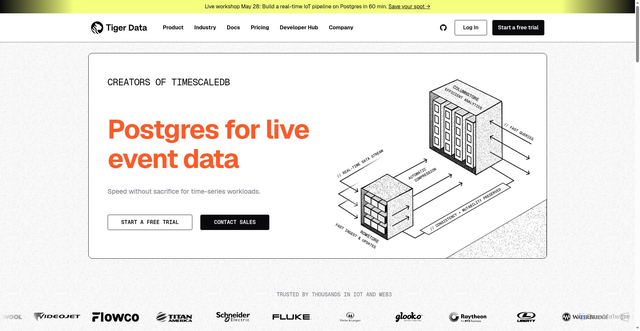 Security scan screenshot of https://tigerdata.com