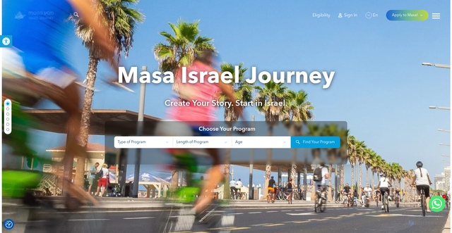 Security scan screenshot of http://www.masaisrael.org/