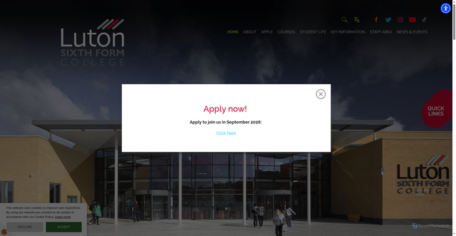 Security scan screenshot of http://www.lutonsfc.ac.uk