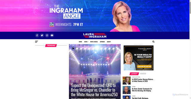 Security scan screenshot of https://lauraingraham.com/