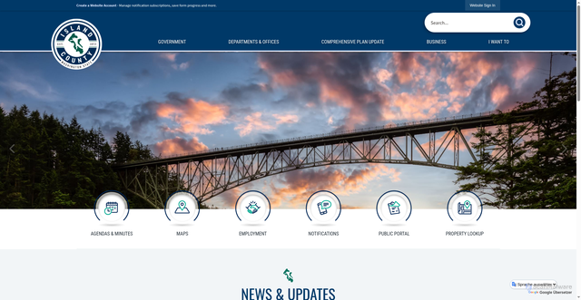 Security scan screenshot of https://islandcountywa.gov/
