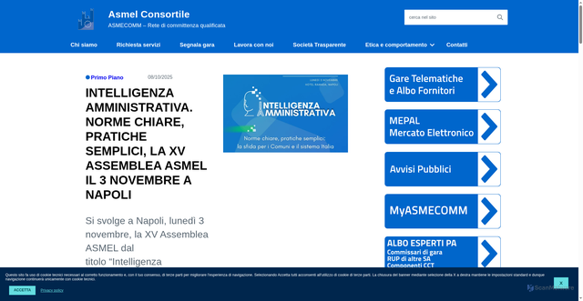 Security scan screenshot of https://www.asmecomm.it/