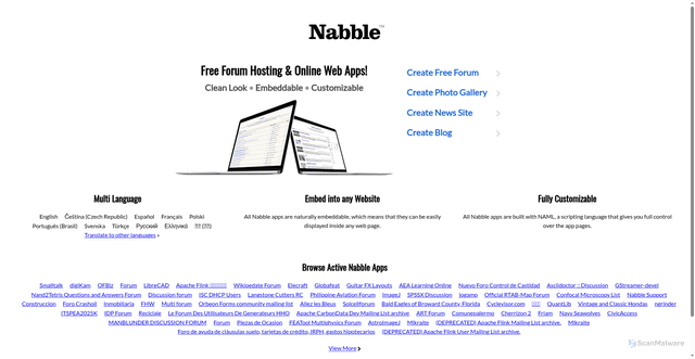 Security scan screenshot of https://s1.nabble.com