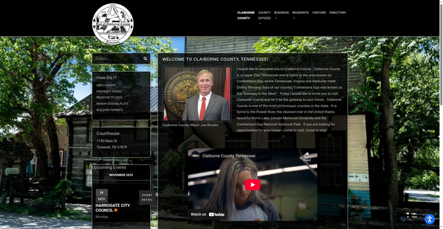 Security scan screenshot of https://claibornecountytn.gov/