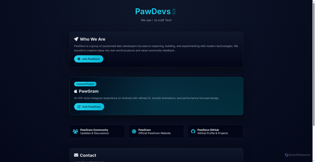 Security scan screenshot of https://pawdevs-ikp7t0kvjx.edgeone.app/