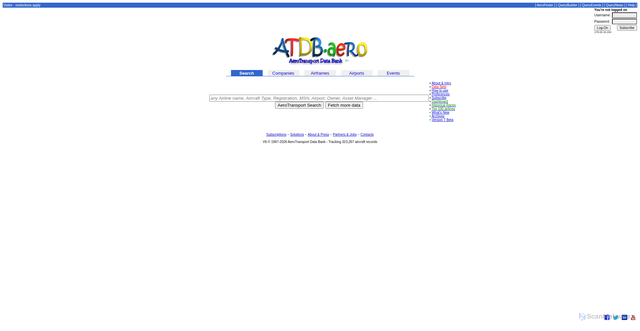 Security scan screenshot of https://www.aerotransport.org