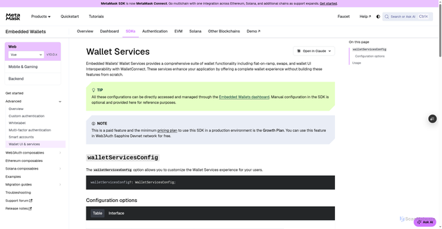 Security scan screenshot of http://metamask-docs-keec0mi8n-consensys-ddffed67.vercel.app/embedded-wallets/sdk/vue/advanced/wallet-services/
