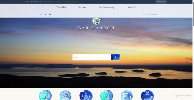 Security scan screenshot of https://barharbormaine.gov/